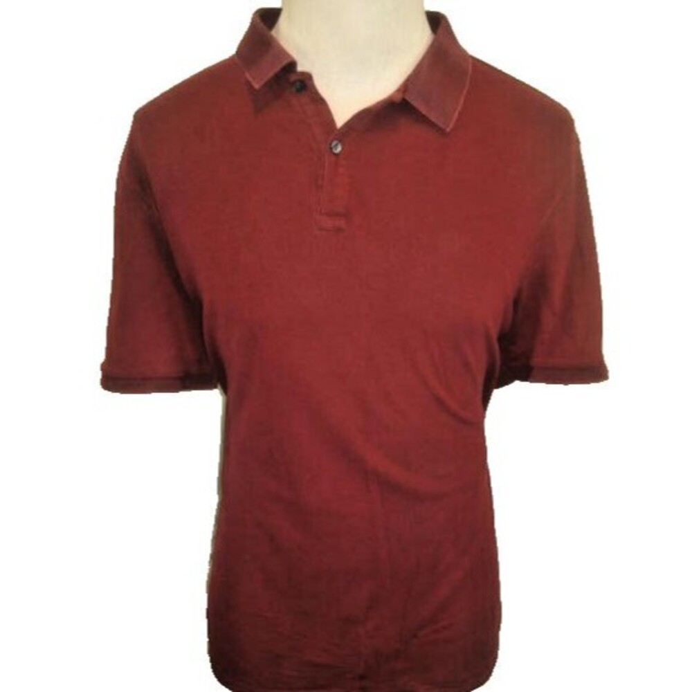 Mens CALVIN KLEIN Burgundy Cotton/Poly SS Golf Polo Shirt Size 2XL